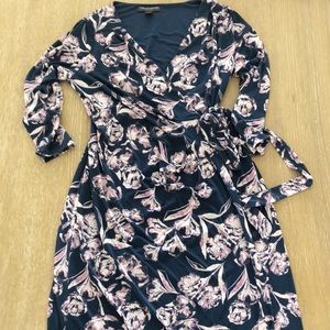 A Pea in the Pod maternity floral wrap dress